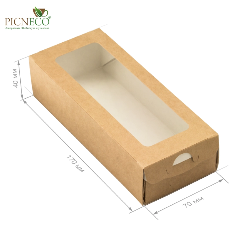 товар Контейнер бумажный, пенал, 500 мл, 170*70*40 мм, крафт BK031